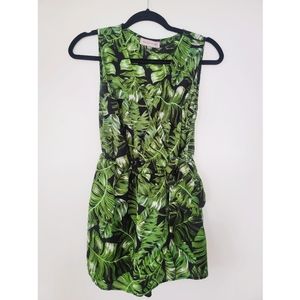 Tropical romper skort large leaf size Small short